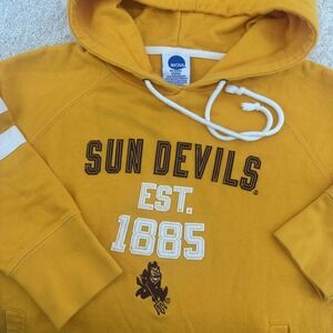 Arizona State Sun Devils Sweatshirt Womens Medium Yellow NCAA Football Hoodie